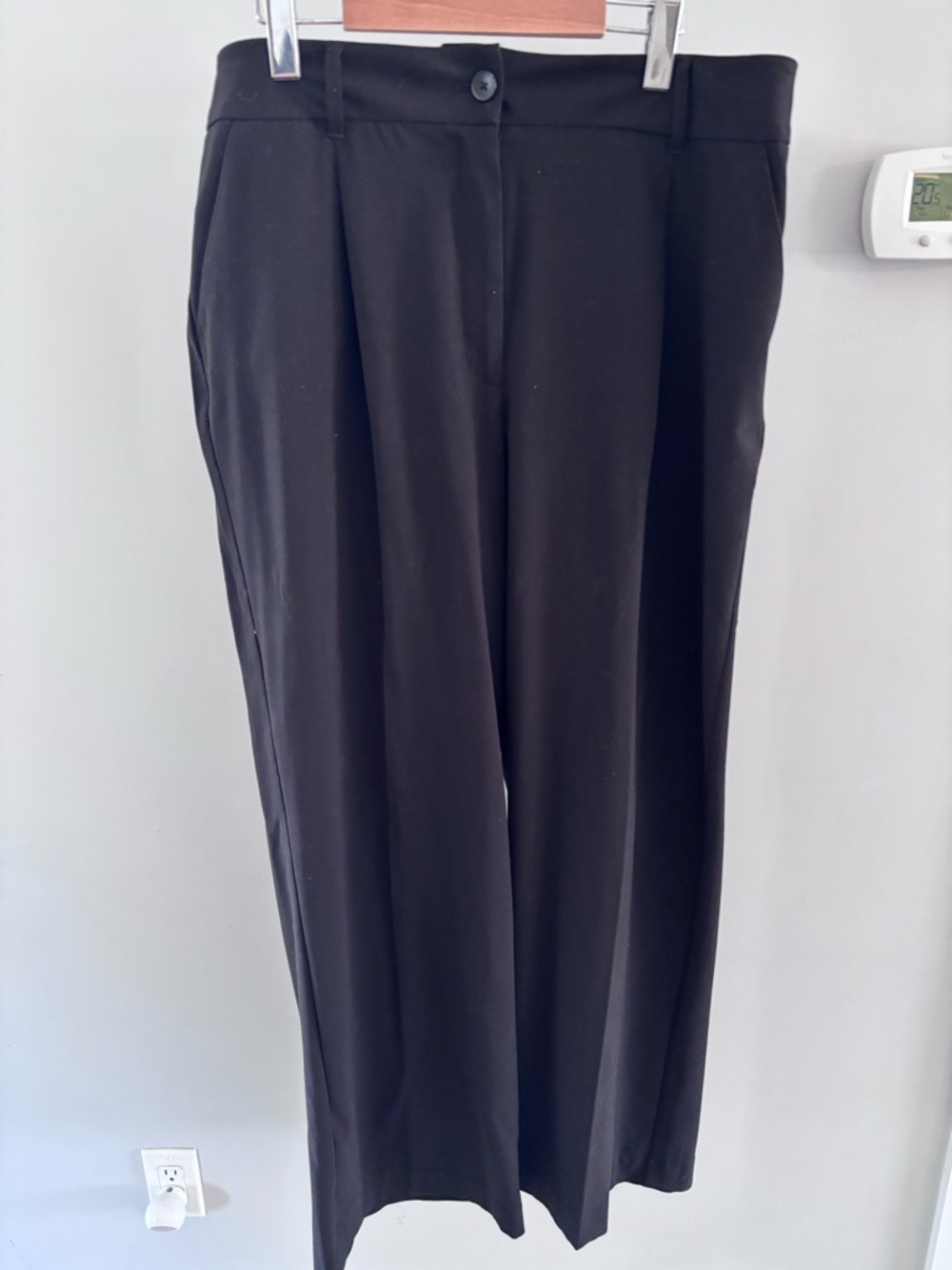 Reitmans women high waist plated Black wide -Leg Dress Pants